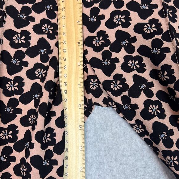 Anthropologie Maeve Brown Print The Margot Kick Flare Cropped Trousers Sz Small - Picture 9 of 13